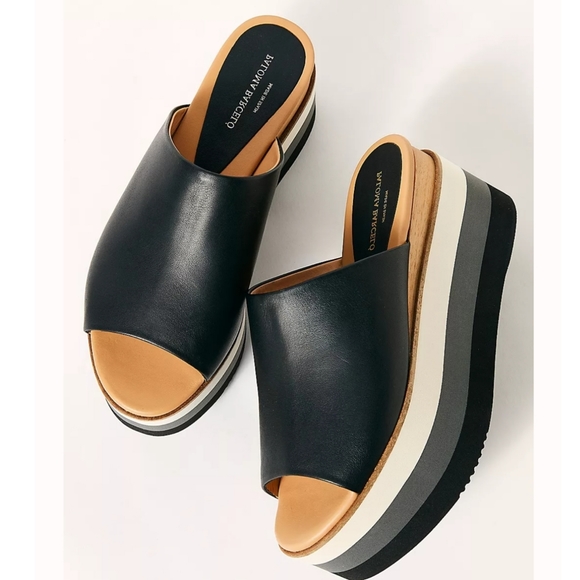 Free People × Paloma Barceló High Standards Flatform Sandals Size 41 NEW